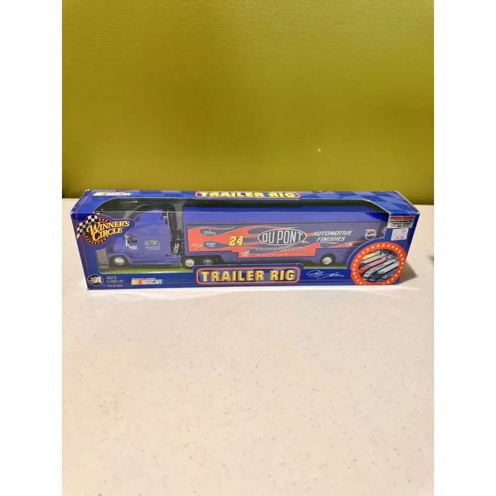 Vtg Nascar Winners Circle Jeff Gordon #24 Dupont Trailer Rig Die-Cast 1:64 Flame